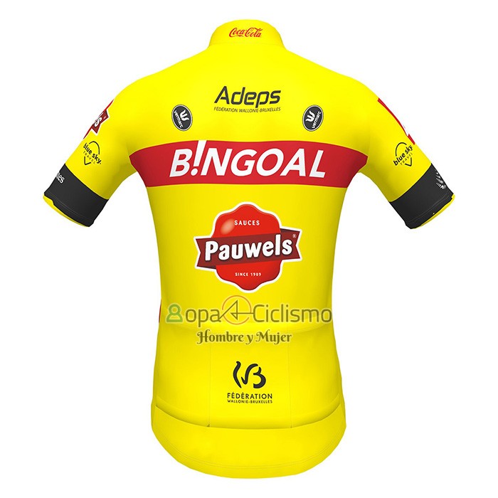 Bingoal WB Ropa Ciclismo Culotte Corto 2022 Hombre Mangas Cortas AMarillo